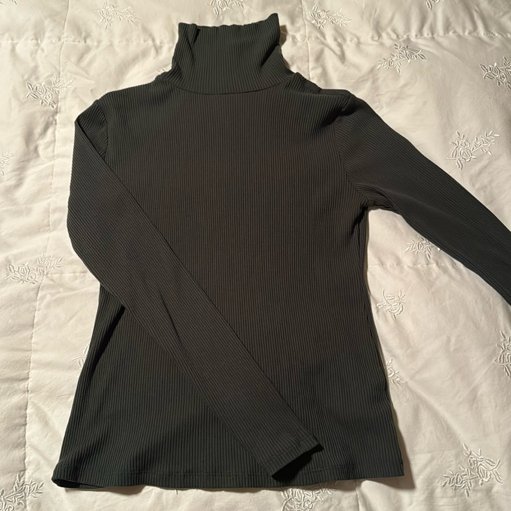 Dark green turtleneck